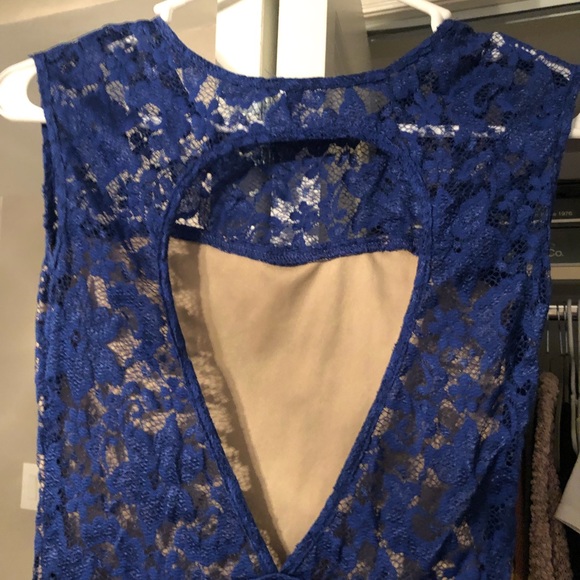 Royal Blue Lace Dress - Picture 2 of 2